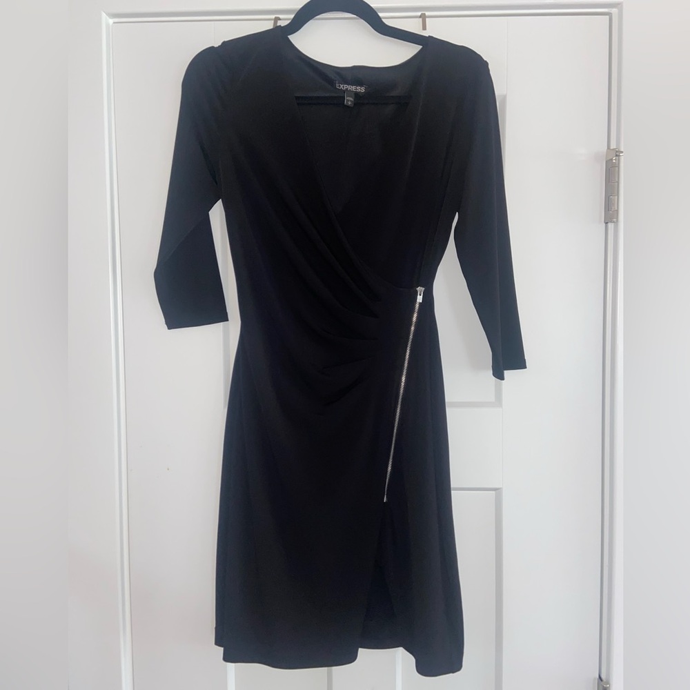 Express Black Quarter Sleeve Dress